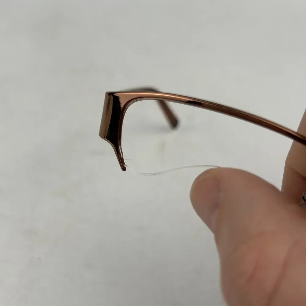 Cole Haan Ch900 Eyeglasses Topaz‎ Unisex Adult Brown Metal Half Rim 53-17-130mm